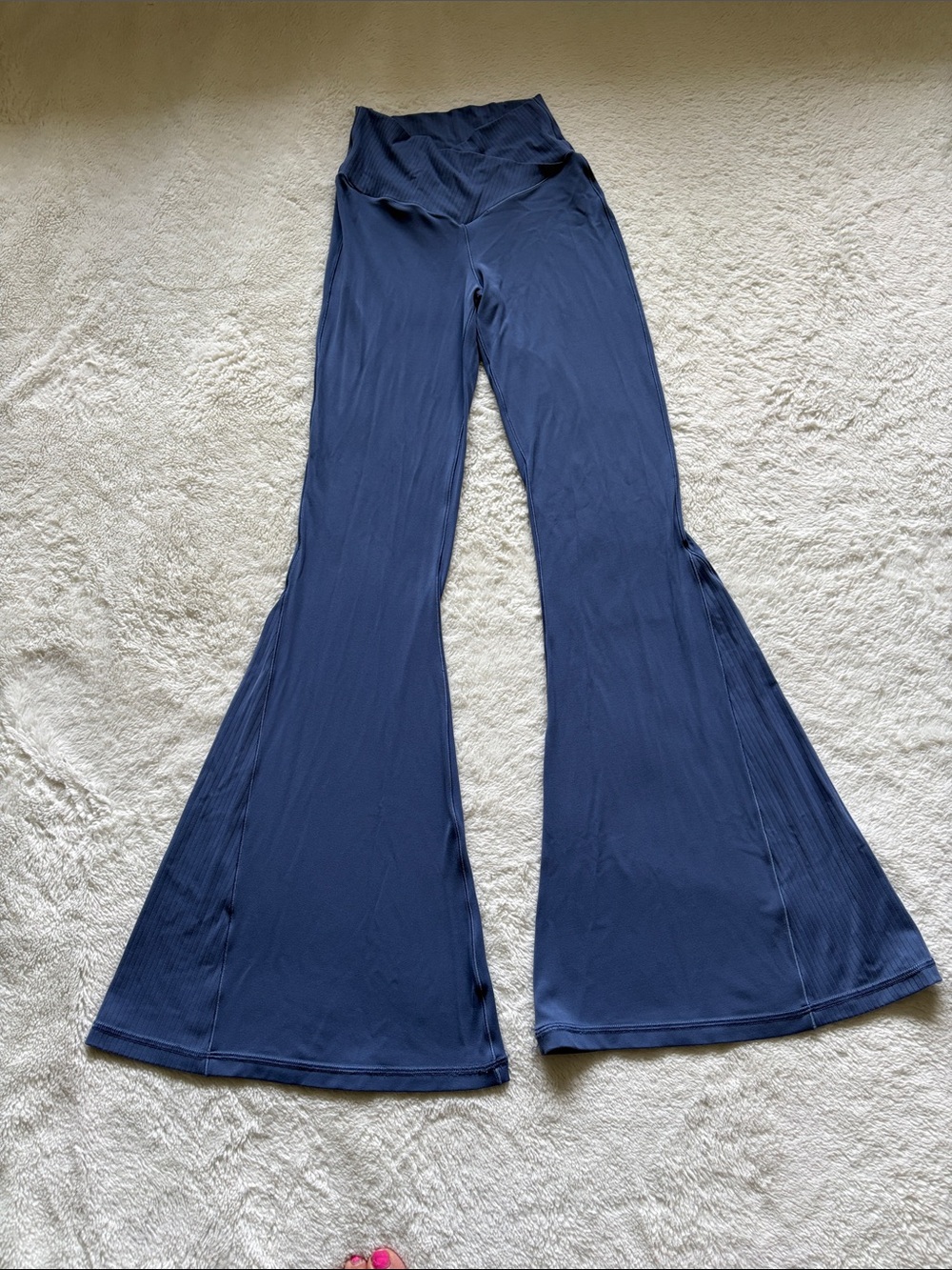 High-Rise Navy Flare Palazzo Pants